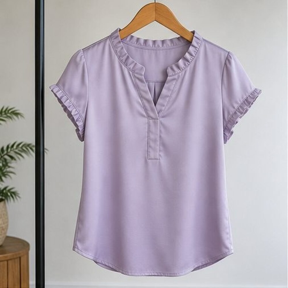 Lilac Wrap Blouse